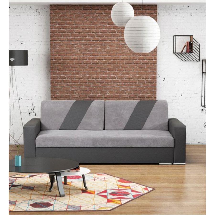 Styles - Ines Sofa in Gray, Microfiber/Microsuede