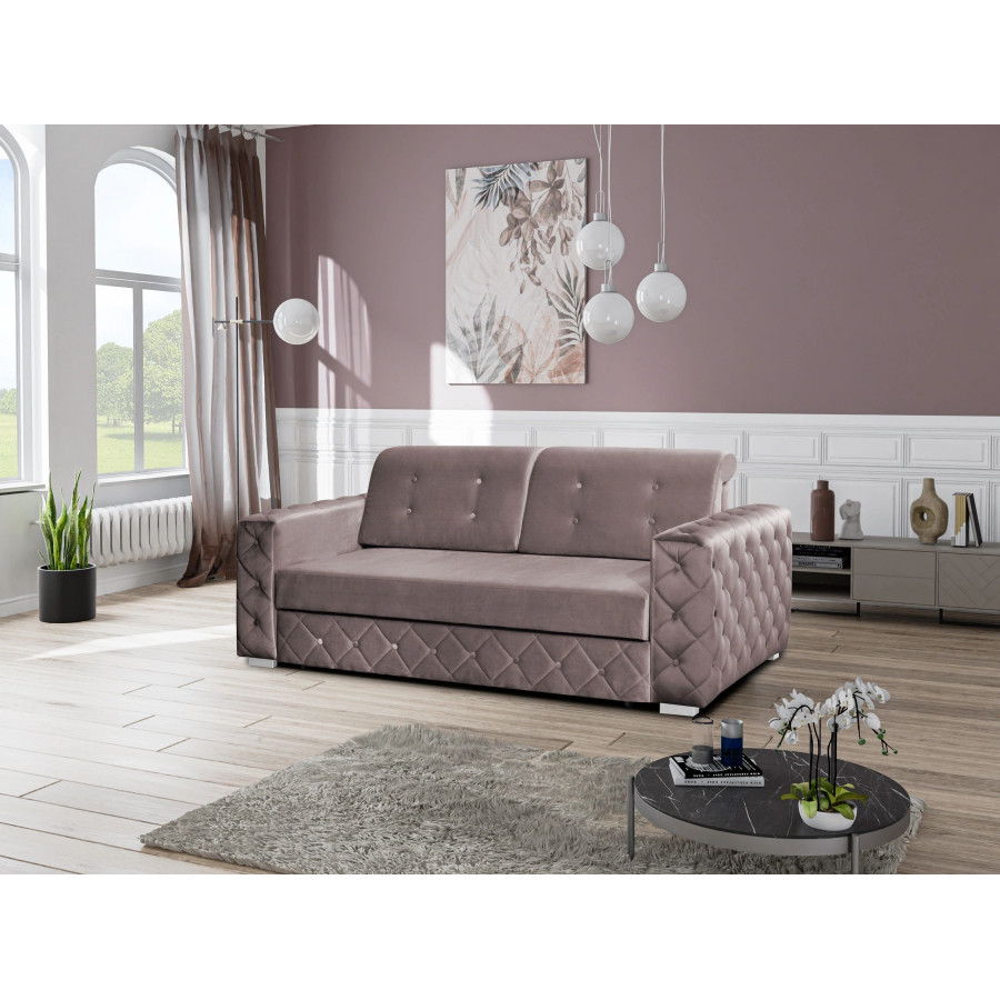 Styles - Karmen Sofa in Beige, Tufted Fabric