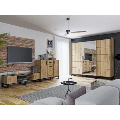 Styles Loft 99" Wardrobe - Votan, Manufactured Wood