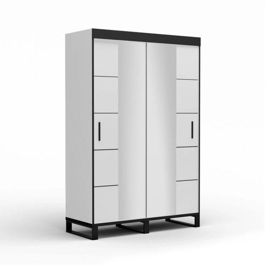Styles Loft 59" Wardrobe - White, Manufactured Wood