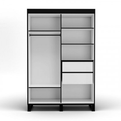 Styles Loft 59" Wardrobe - White, Manufactured Wood
