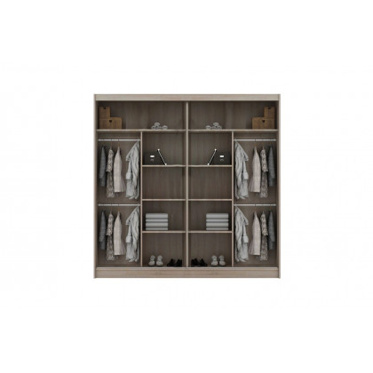 Styles Marika 80" Wardrobe - White Gloss, Manufactured Wood
