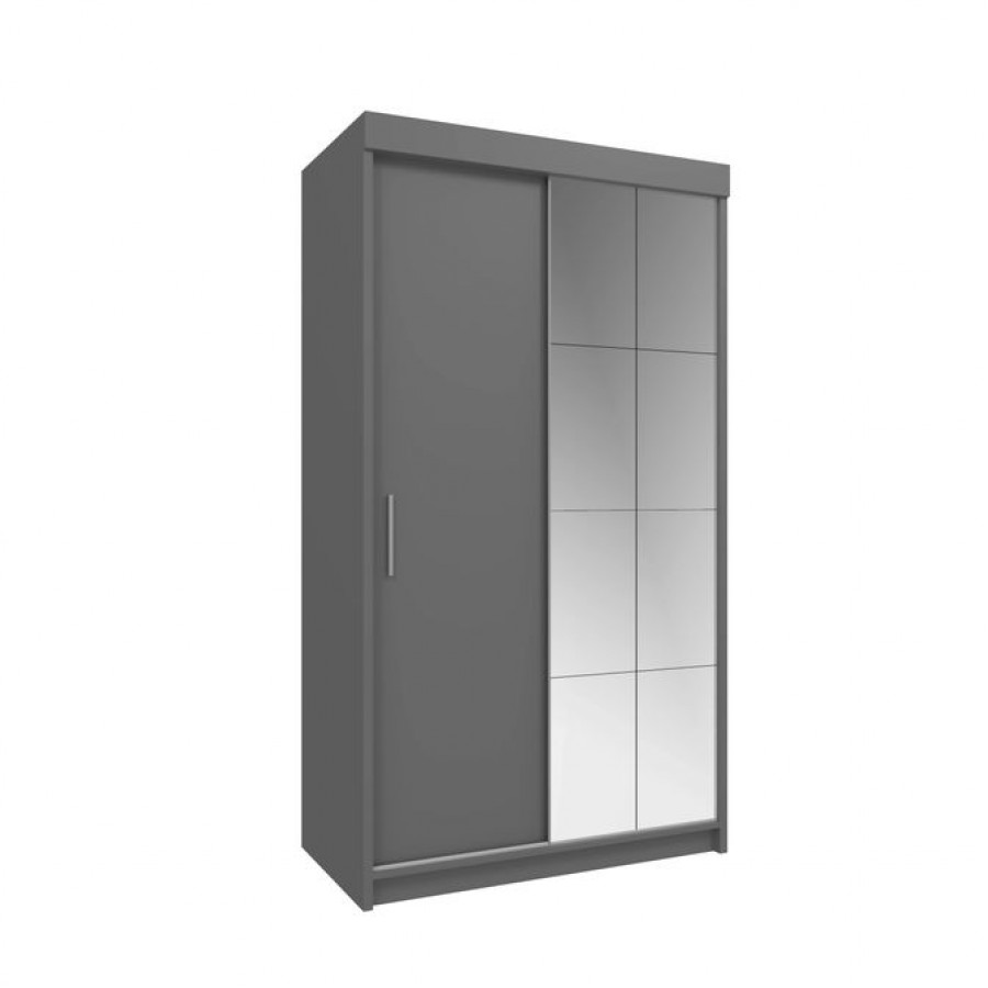 Styles Peso 47" Wardrobe - Gray, Manufactured Wood