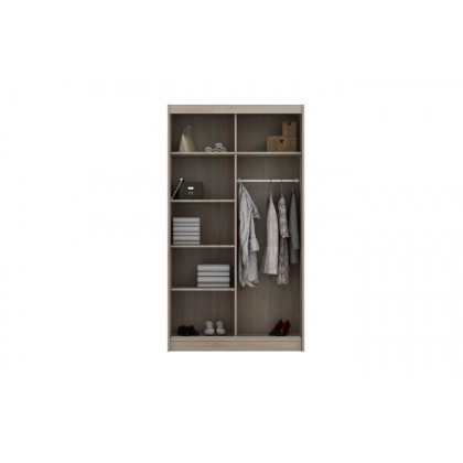 Styles Peso 47" Wardrobe - Gray, Manufactured Wood
