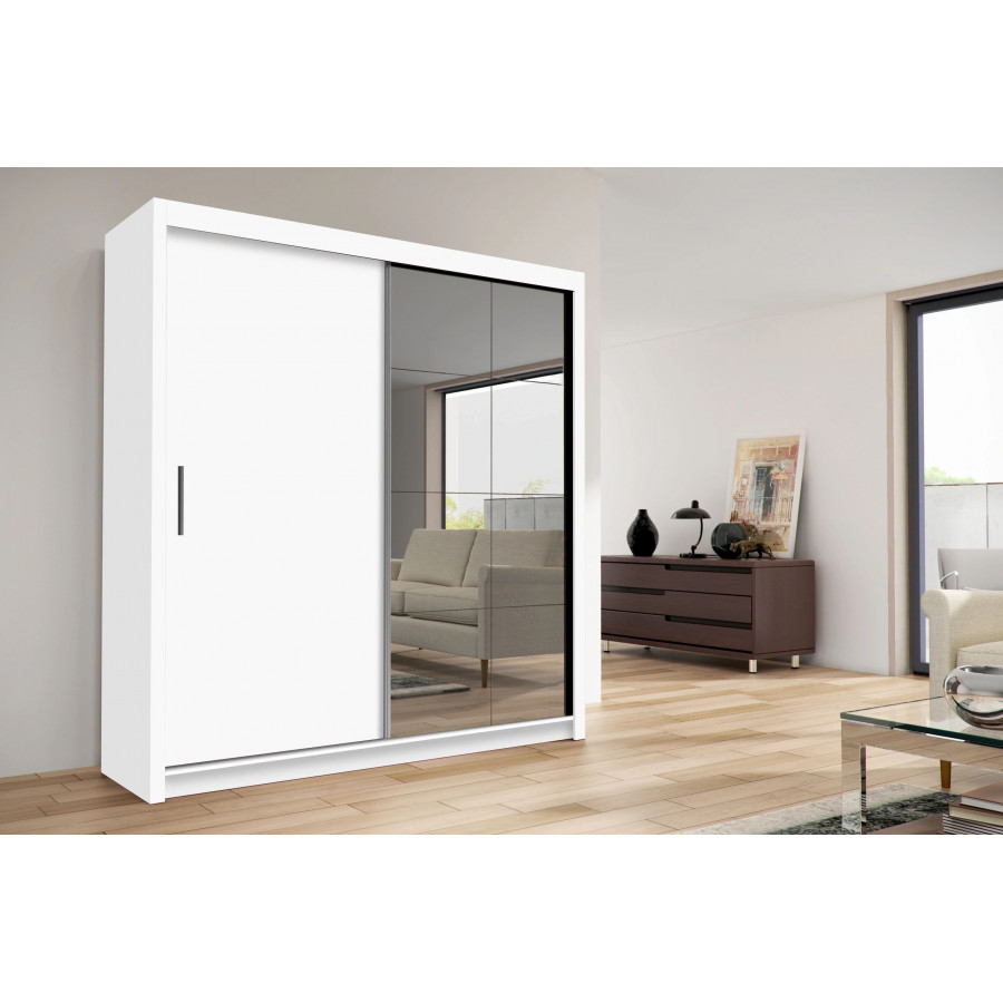 Styles Peso 59" Wardrobe - White, Manufactured Wood