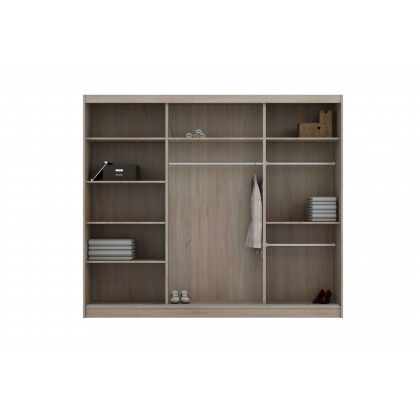 Styles Peso 99" Wardrobe - Gray, Manufactured Wood