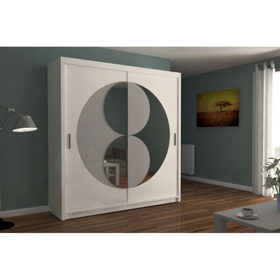 Styles - Rio 80" Wardrobe in White Gloss, Manufactured Wood