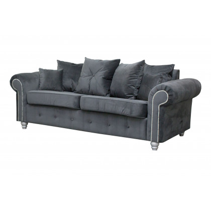 Styles - Ashley Sofa and Loveseat Set in Gray, Velvet