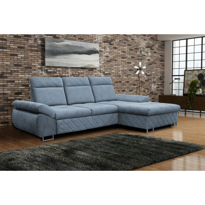 Styles Selly Mini Left-Facing Sectional - Blue, Fabric
