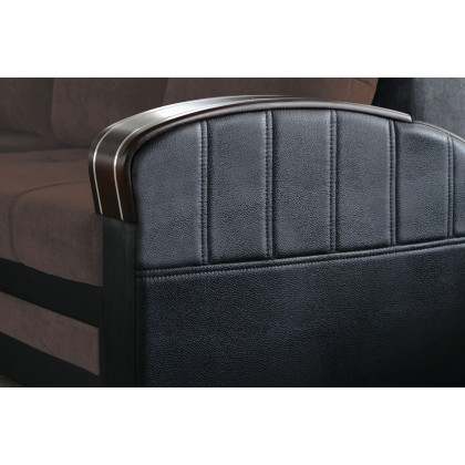 Styles Tommy Sectional - Brown, Velvet