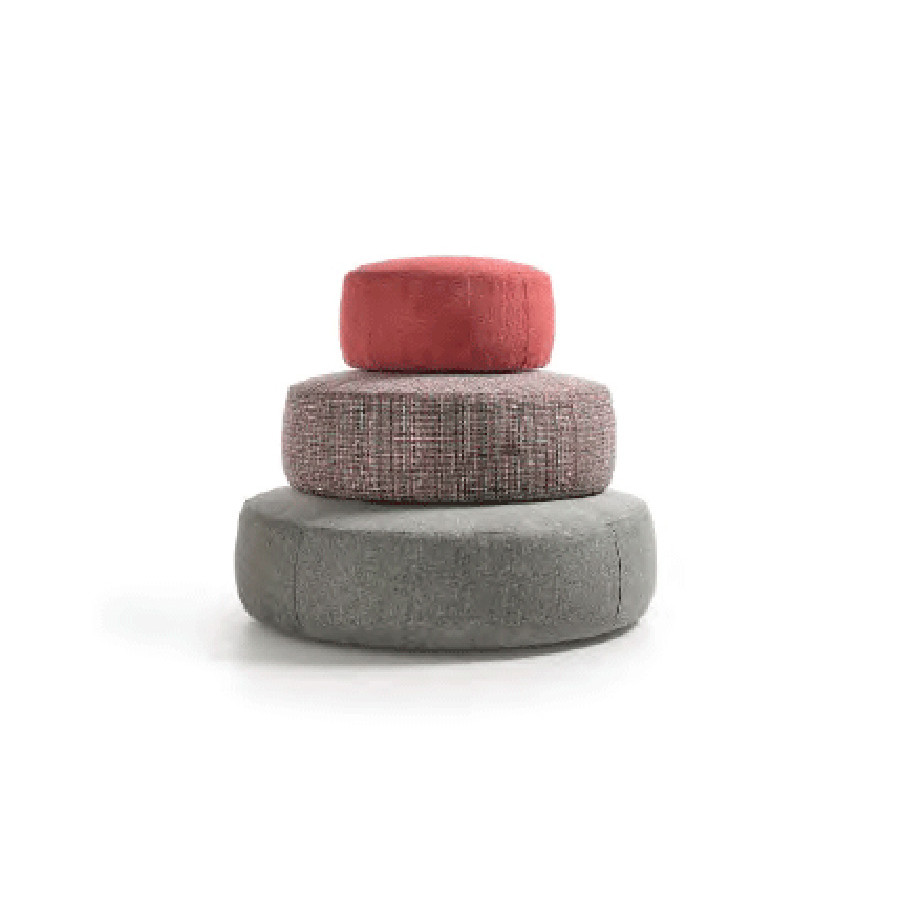 Suinta Maan Small Round Pouff - Fabric