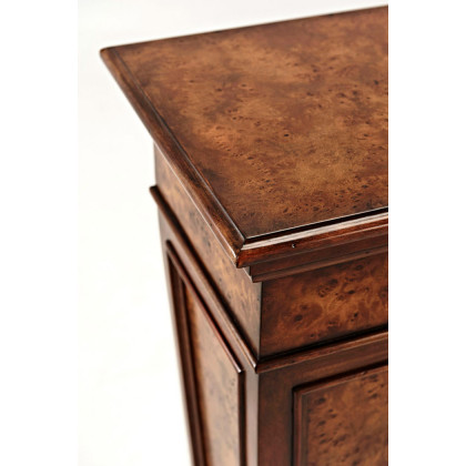 Theodore Alexander - The Burl Pedestal Column in Baveno Walnut, Poplar Burl Veneer/Acacia