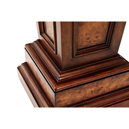 Theodore Alexander - The Burl Pedestal Column in Baveno Walnut, Poplar Burl Veneer/Acacia