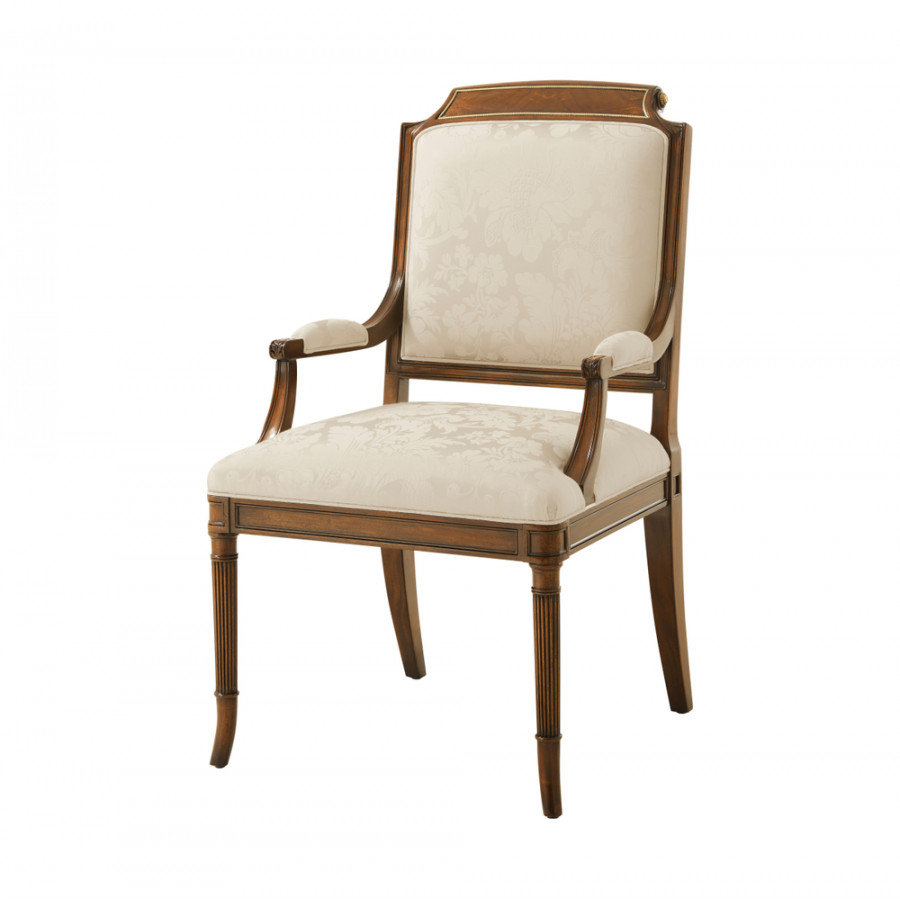 Theodore Alexander Atcombe Armchair - Lillian Cream, Fabric