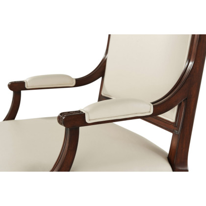 Theodore Alexander Atcombe Armchair - Milk, Leather