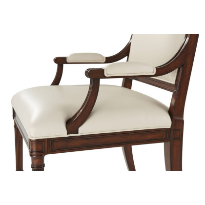 Theodore Alexander Atcombe Armchair - Milk, Leather