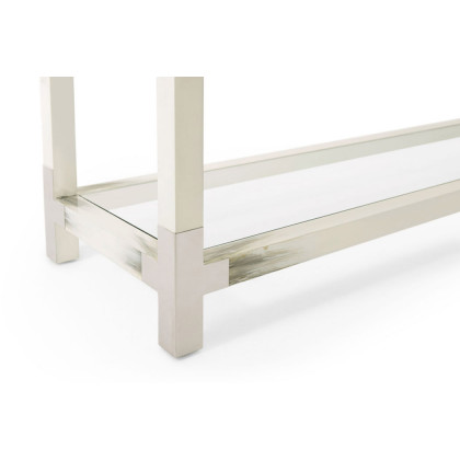 Theodore Alexander Cutting Edge Console Table - Longhorn White