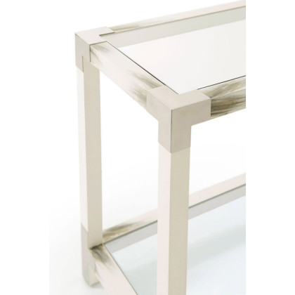 Theodore Alexander Cutting Edge Console Table - Longhorn White