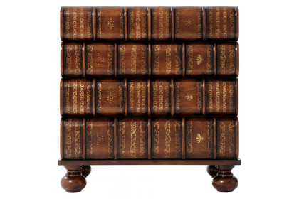Theodore Alexander™ - Hand Carved and Gilt Faux Book Nightstand