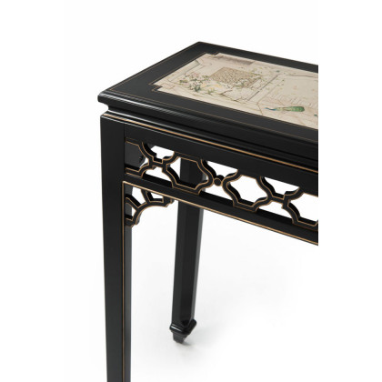 Theodore Alexander Long Hall Chinoiserie Console Table