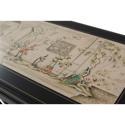 Theodore Alexander Long Hall Chinoiserie Console Table