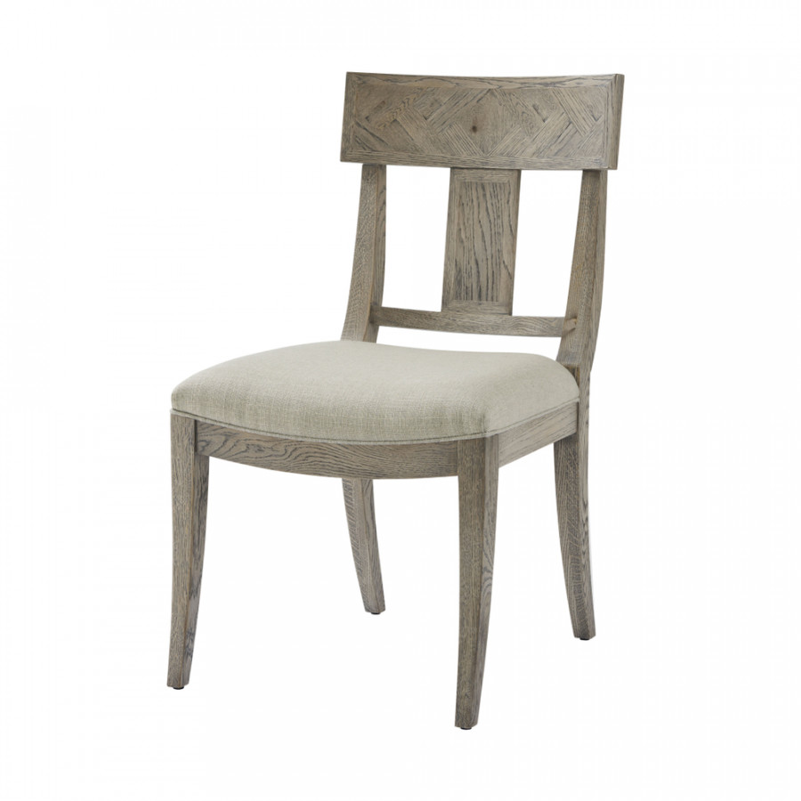Theodore Alexander Jude Klismos Dining Side Chair - Gray Echo Oak
