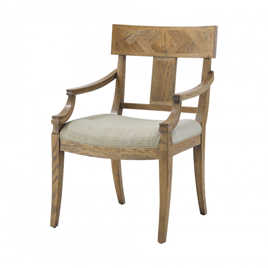 Theodore Alexander Jude Klismos Dining Armchair - Light Echo Oak