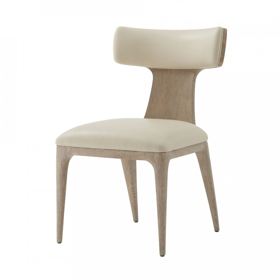 Theodore Alexander Repose Upholstered Dining Side Chair - Gray Oak