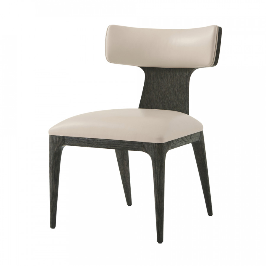 Theodore Alexander Repose Upholstered Dining Side Chair - Charcoal Oak