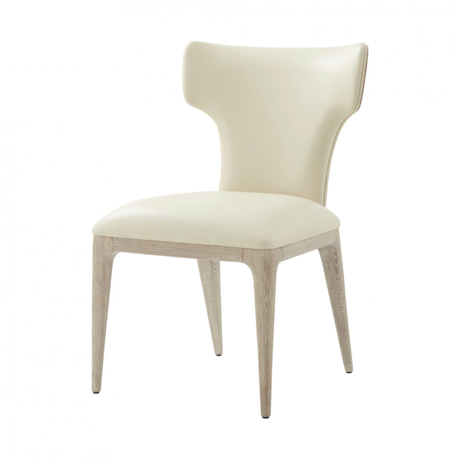 Theodore Alexander Repose II Upholstered Dining Side Chair - Gray Oak