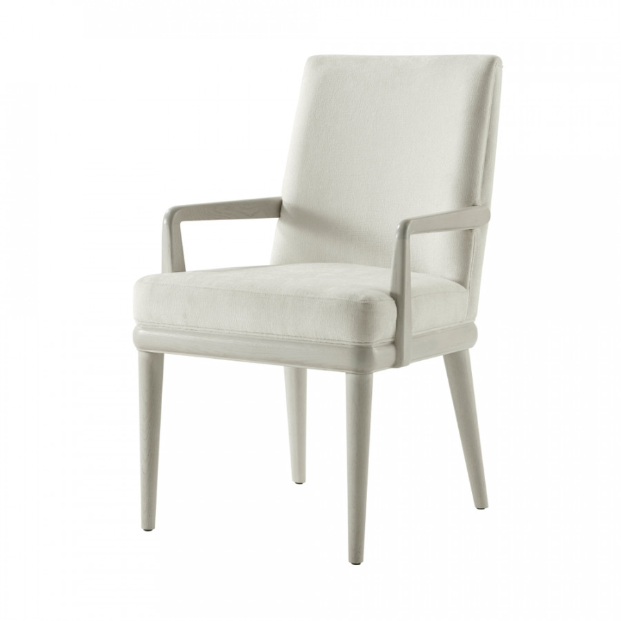 Theodore Alexander Essence Upholstered Dining Arm Chair - Opal