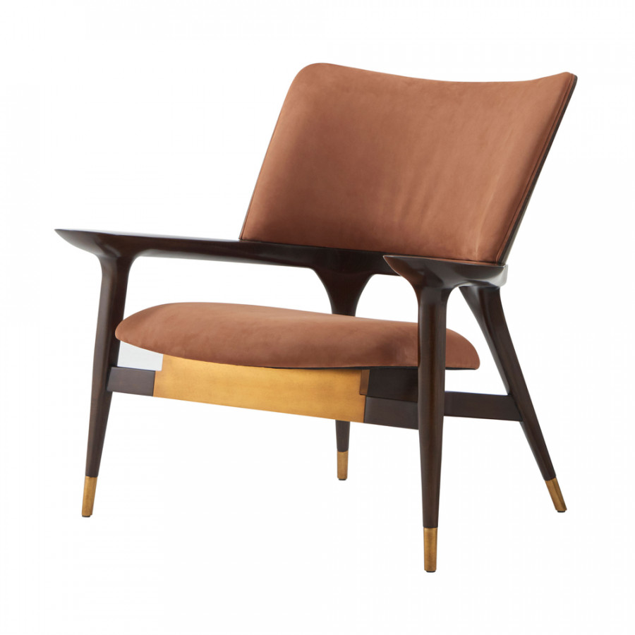 Theodore Alexander Mod Accent Chair - Brown Tamo
