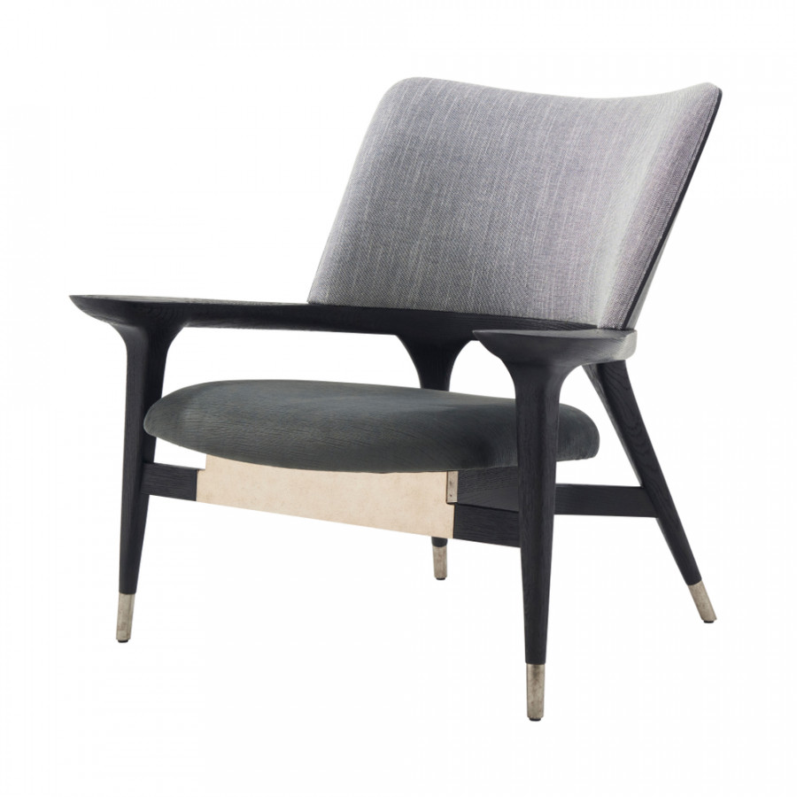 Theodore Alexander Mod Accent Chair - Charcoal Oak