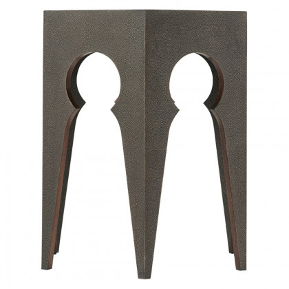 Theodore Alexander Radium Hexagonal Accent Table - Tempest Shagreen