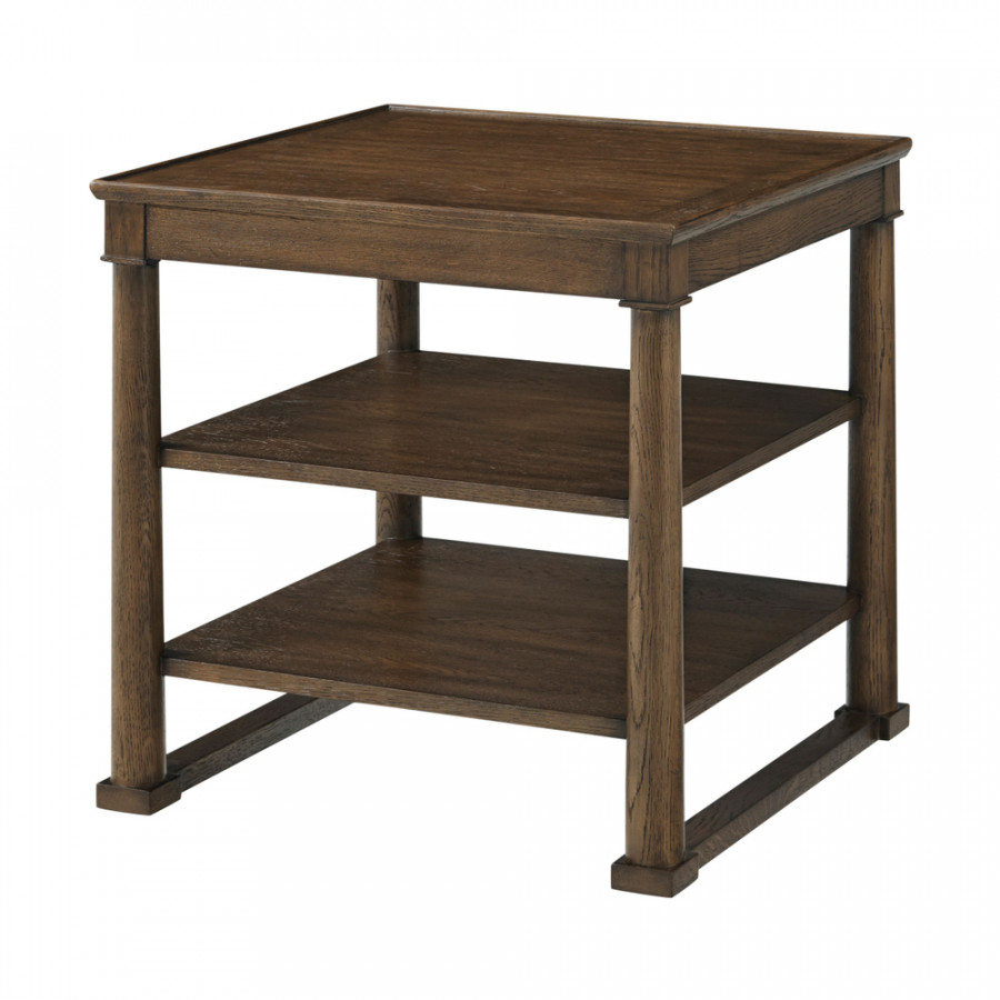 Theodore Alexander Surrey Square Side Table - Brownstone