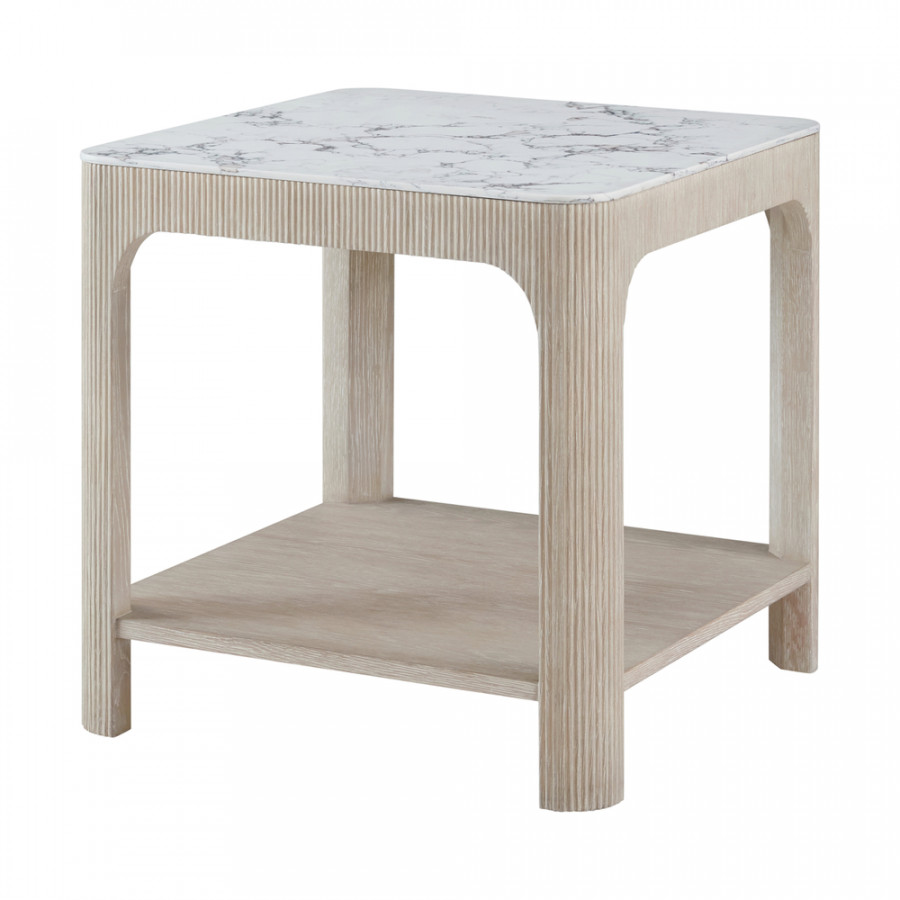 Theodore Alexander Horizon Square Quartz Side Table