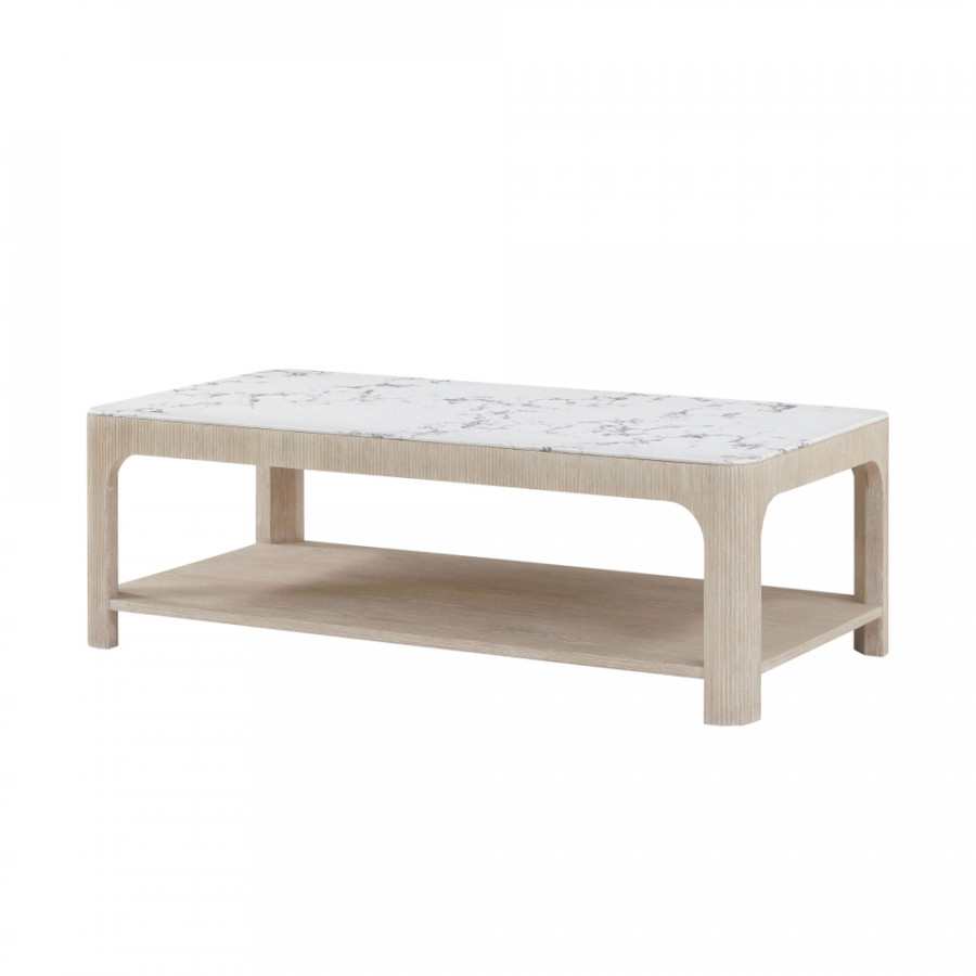 Theodore Alexander Horizon Square Quartz Cocktail Table