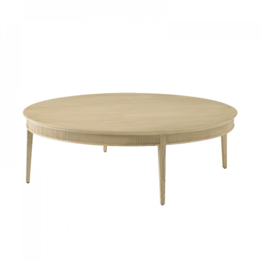 Theodore Alexander Balboa Round Cocktail Table - Coastal Gray