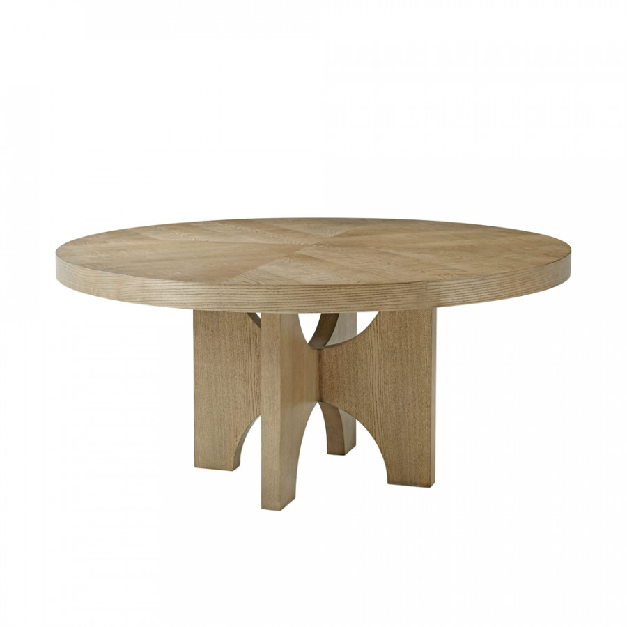 Theodore Alexander Catalina Fixed Round Dining Table - Dune