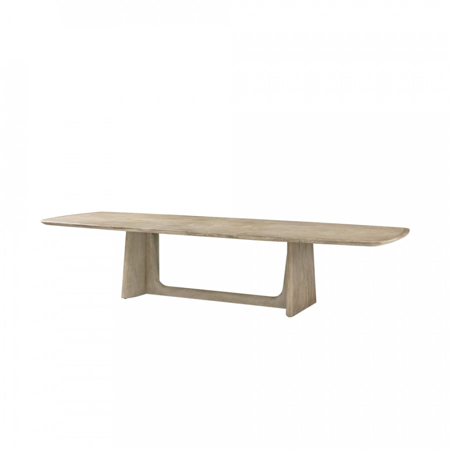 Theodore Alexander Repose Rectangular Extendable Dining Table - Gray Oak