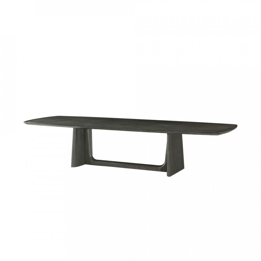 Theodore Alexander Repose Rectangular Extendable Dining Table - Charcoal Oak