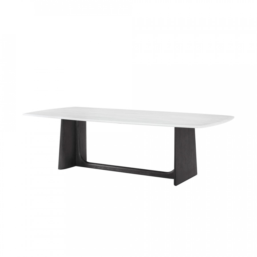 Theodore Alexander Repose Quartz Top Dining Table - Charcoal Oak