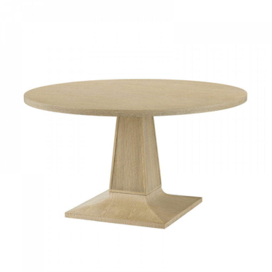 Theodore Alexander Balboa Round Dining Table - Coastal Gray