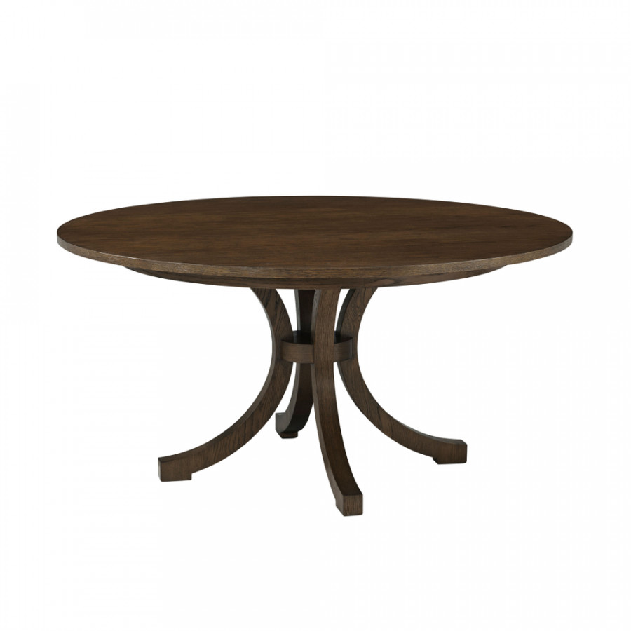 Theodore Alexander Surrey Round Dining Table - Brownstone