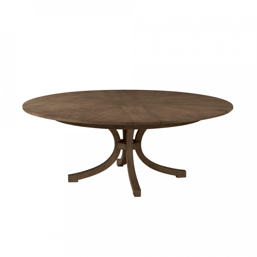 Theodore Alexander Surrey Jupe Round Dining Table - Brownstone