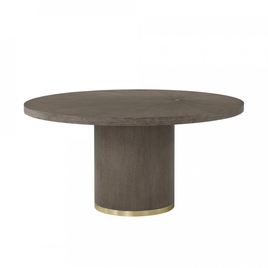 Theodore Alexander Judith Leiber Round Sunburst Dining Table - Mink