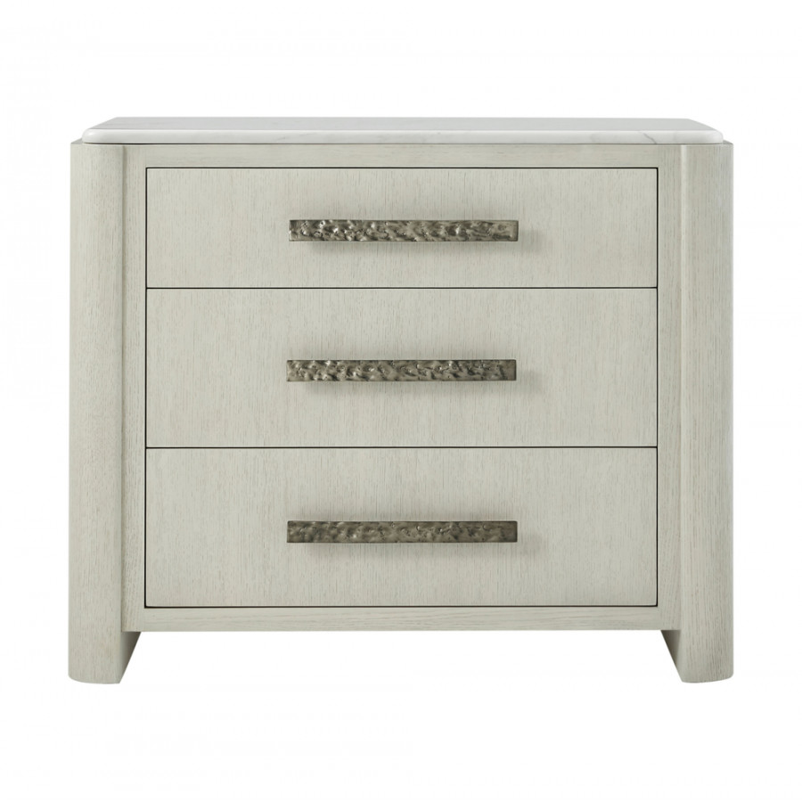 Theodore Alexander Essence Style 2 3-Drawer Nightstand - Opal