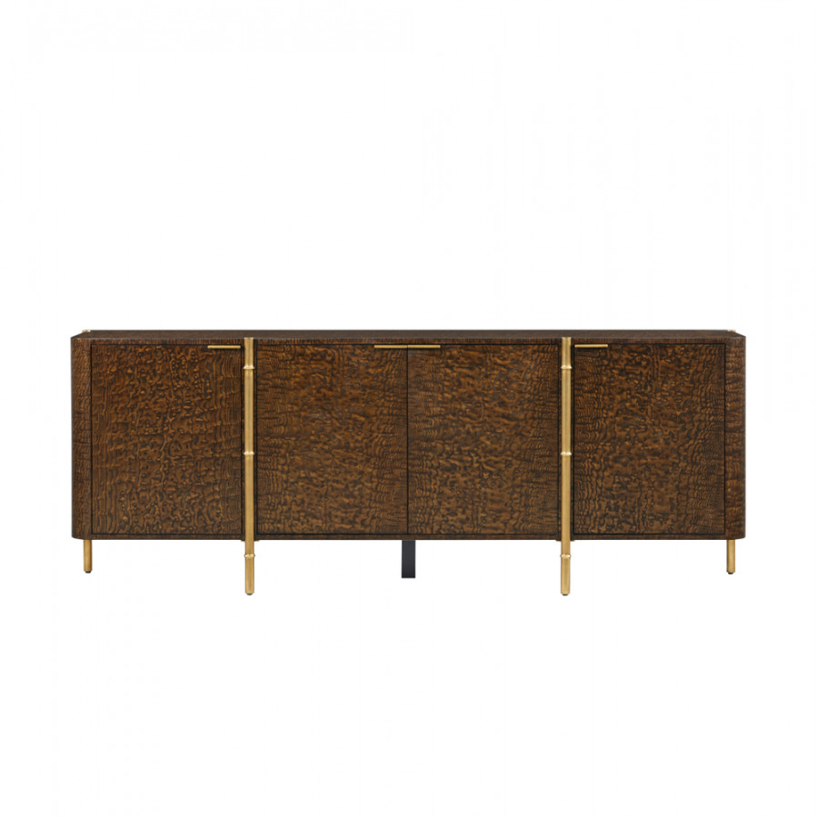 Theodore Alexander Kesden Style 1 Sideboard - Pyramid Brown/Satin Brass