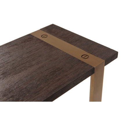 Theodore Alexander Dean Cantilever Accent Table - Cardamon/Brass