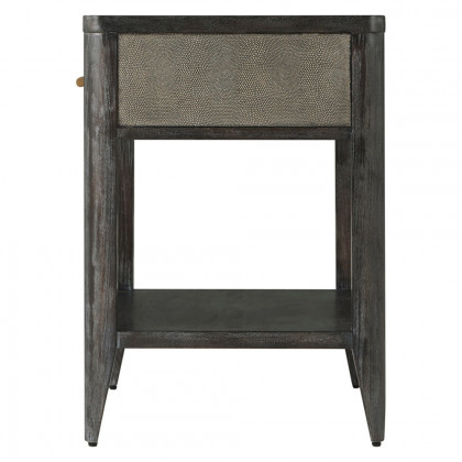 Theodore Alexander York Large Bed Side Table - Rowan/Brass